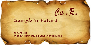 Csungán Roland névjegykártya