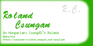 roland csungan business card